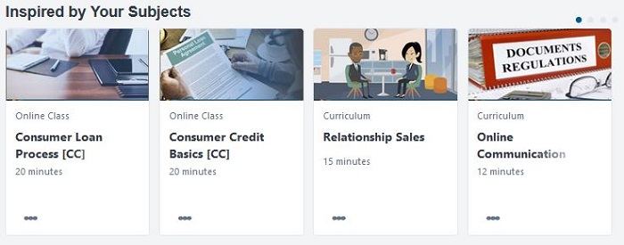 LMS recommendations slider